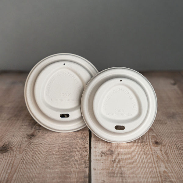 Home Compostable Bagasse Hot Cup Lids