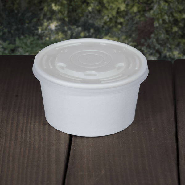 Compostable PLA White Deli Pot Lids