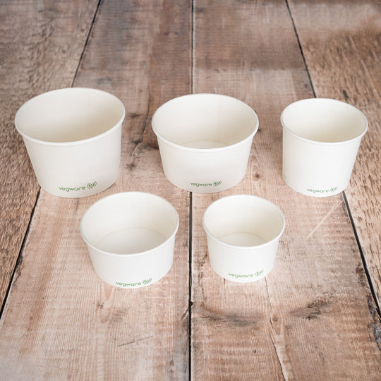 Compostable White Deli Pots