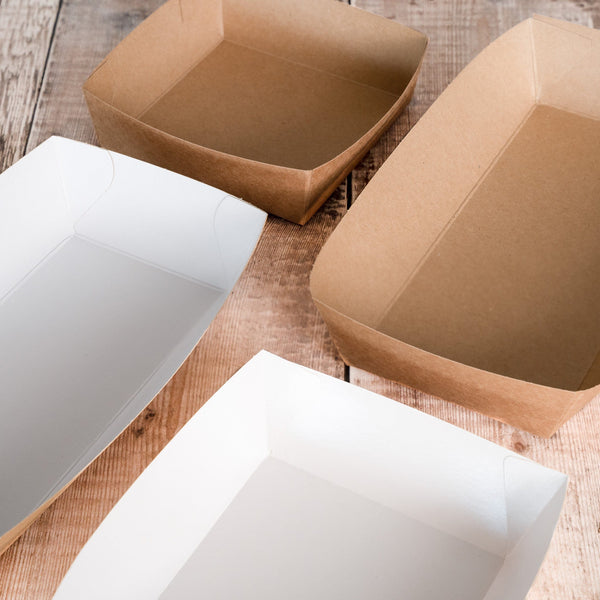 Recyclable and Compostable Open Kraft Chip Trays