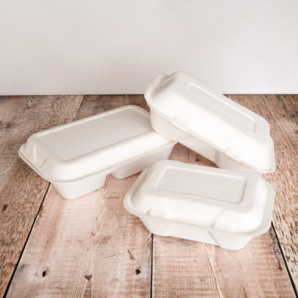 Recyclable and Compostable Hinged Lid Meal Boxes