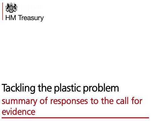News Release - Government Paper on 'Tackling the plastic problem' - Header Image
