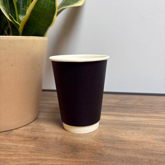 Recyclable Black Double Wall Cups