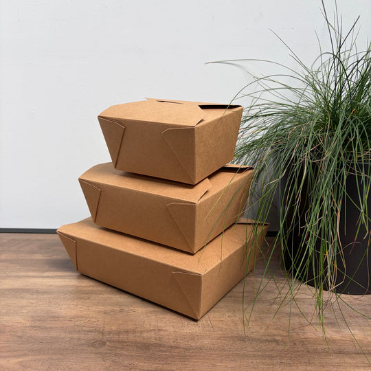 NaturePac Recyclable Brown Kraft Meal Boxes