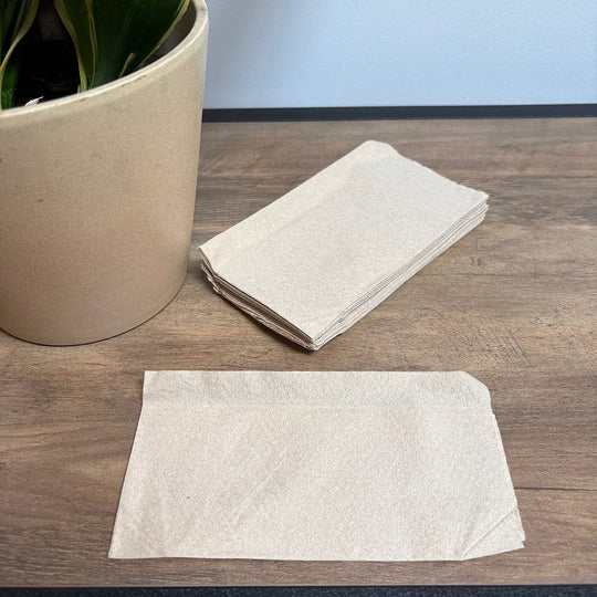 Recyclable and Compostable 32cm Dispenser Napkins - Natural