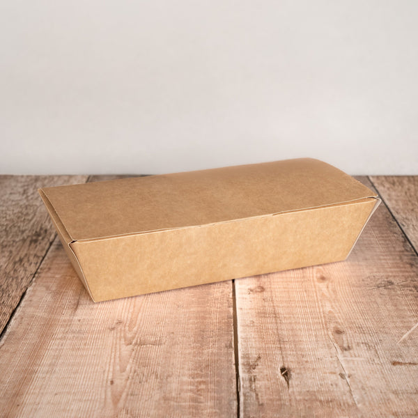Recyclable and Compostable Hinged Brown Kraft Meal Boxes