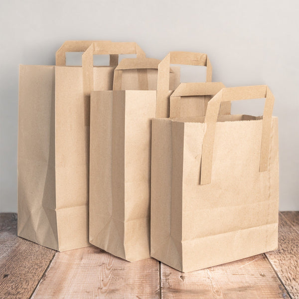 Recyclable and Compostable Brown Paper Carrier Bags