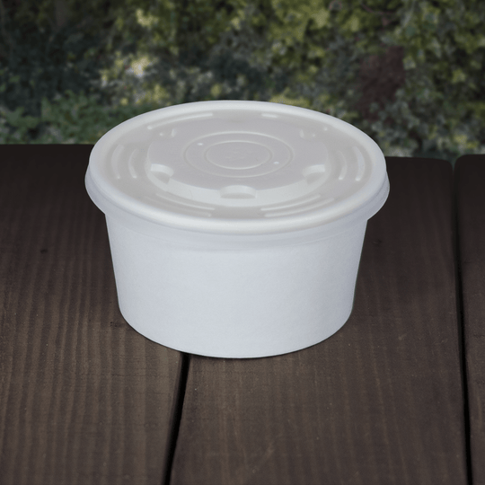 Compostable PLA White Deli Pot Lids