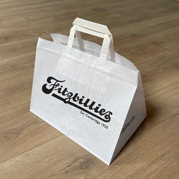 Fitzbillies 317mm Printed Paper Carrier Bags (Packed in 250)