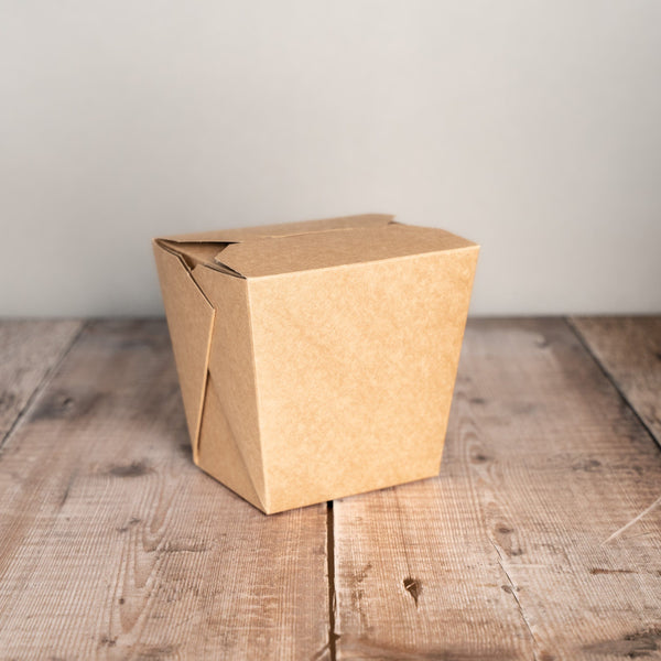 Recyclable and Compostable Brown Kraft Noodle Boxes