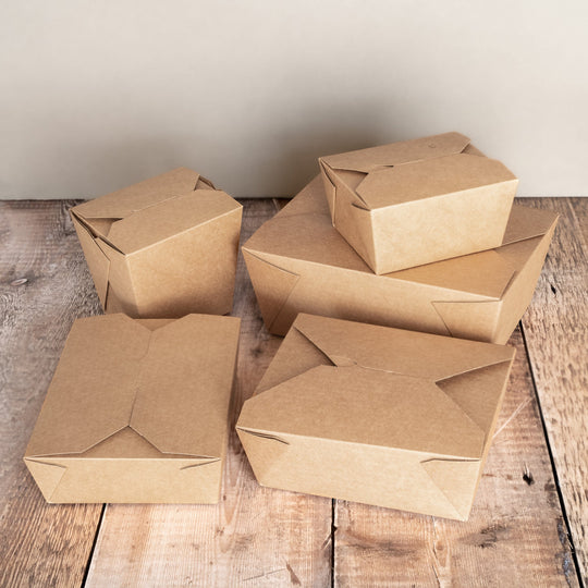 Recyclable and Compostable Brown Kraft Food Pails