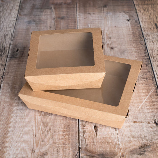 Compostable PLA Windowed Salad Boxes